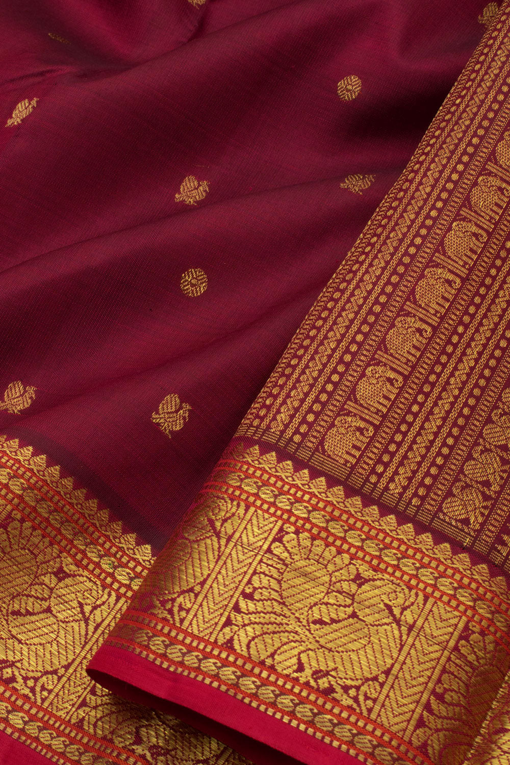 Handloom Pure Zari Bridal Kanjivaram Silk Saree 10058778