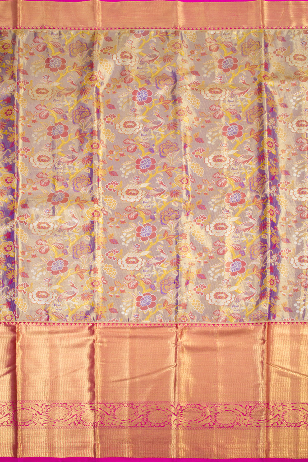 Handloom Pure Silk Tissue Zari Dharmavaram Saree 10061239