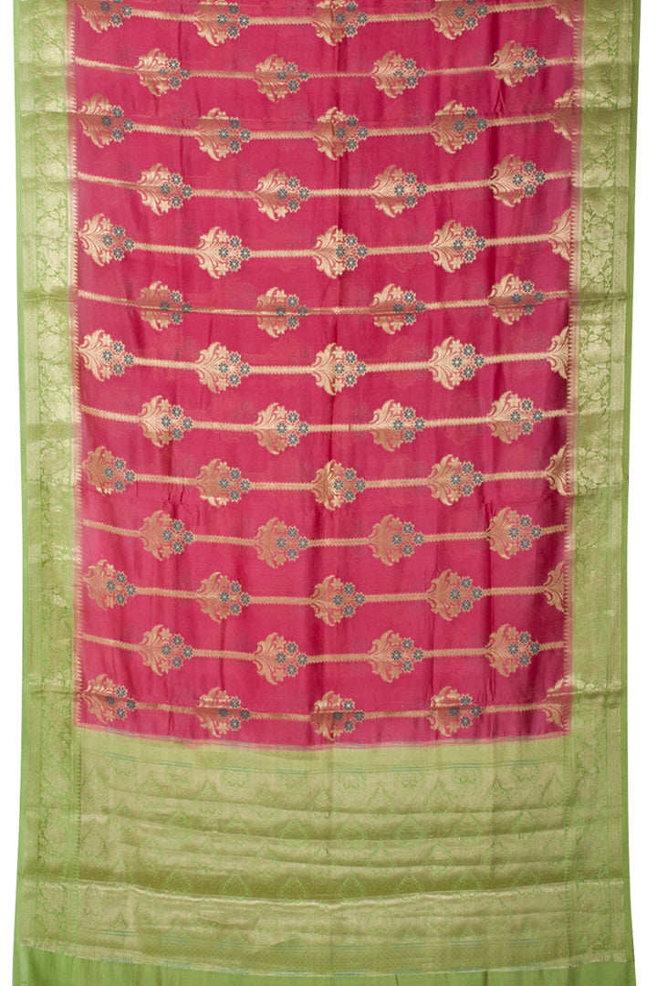 Pink Handloom Banarasi Summer Silk Saree 10061308