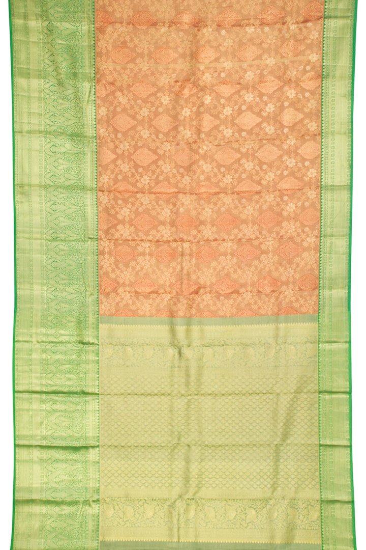 Red Handloom Pure Silk Tissue Zari Dharmavaram Saree 10061246