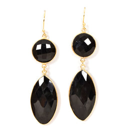 Handcrafted Alloy Metal and Cutstone Earrings 10006578