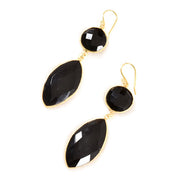 Handcrafted Alloy Metal and Cutstone Earrings 10006578