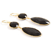 Handcrafted Alloy Metal and Cutstone Earrings 10006578