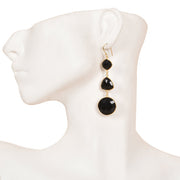 Handcrafted Alloy Metal and Cutstone Earrings 10006579