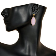 Handcrafted Alloy Metal and Cutstone Earrings 10006584