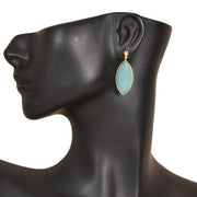 Handcrafted Alloy Metal and Cutstone Earrings 10006585