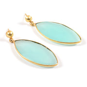 Handcrafted Alloy Metal and Cutstone Earrings 10006585