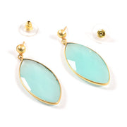 Handcrafted Alloy Metal and Cutstone Earrings 10006585