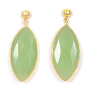 Handcrafted Alloy Metal and Cutstone Earrings 10006586