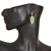 Handcrafted Alloy Metal and Cutstone Earrings 10006586