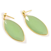 Handcrafted Alloy Metal and Cutstone Earrings 10006586