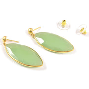 Handcrafted Alloy Metal and Cutstone Earrings 10006586