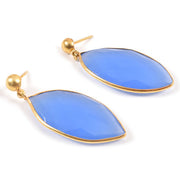 Handcrafted Alloy Metal and Cutstone Earrings 10006587