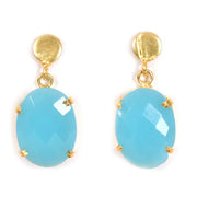 Handcrafted Alloy Metal and Cutstone Earrings 10006588