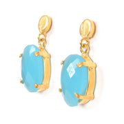 Handcrafted Alloy Metal and Cutstone Earrings 10006588