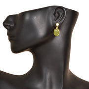 Handcrafted Alloy Metal and Cutstone Earrings 10006589