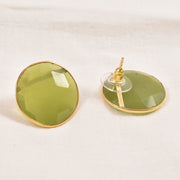 Handcrafted Alloy Metal and Cutstone Earrings 10006864