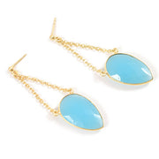 Handcrafted Alloy Metal and Cutstone Earrings 10008774