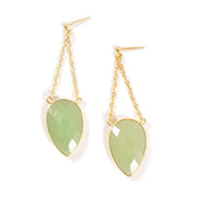 Handcrafted Alloy Metal and Cutstone Earrings 10008775