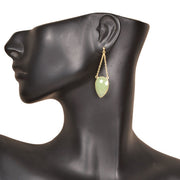 Handcrafted Alloy Metal and Cutstone Earrings 10008775