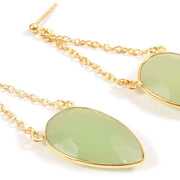 Handcrafted Alloy Metal and Cutstone Earrings 10008775