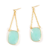 Handcrafted Alloy Metal and Cutstone Earrings 10008777