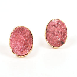 Handcrafted Alloy Metal and Druzy Earrings 10021836