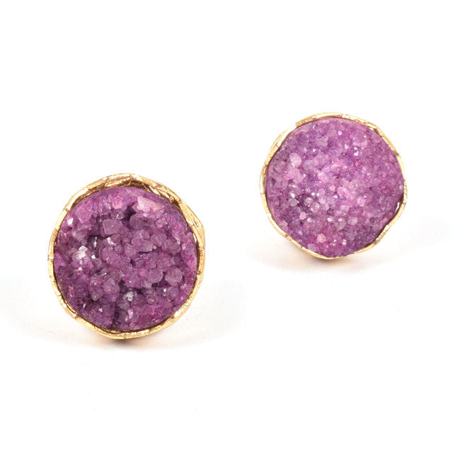 Handcrafted Alloy Metal and Druzy Earrings 10021840