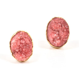 Handcrafted Alloy Metal and Druzy Earrings 10021841