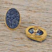 Handcrafted Alloy Metal and Druzy Earrings 10021843