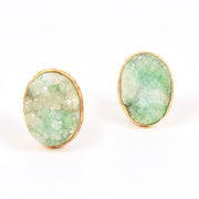 Handcrafted Alloy Metal and Druzy Earrings 10021844