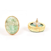 Handcrafted Alloy Metal and Druzy Earrings 10021844