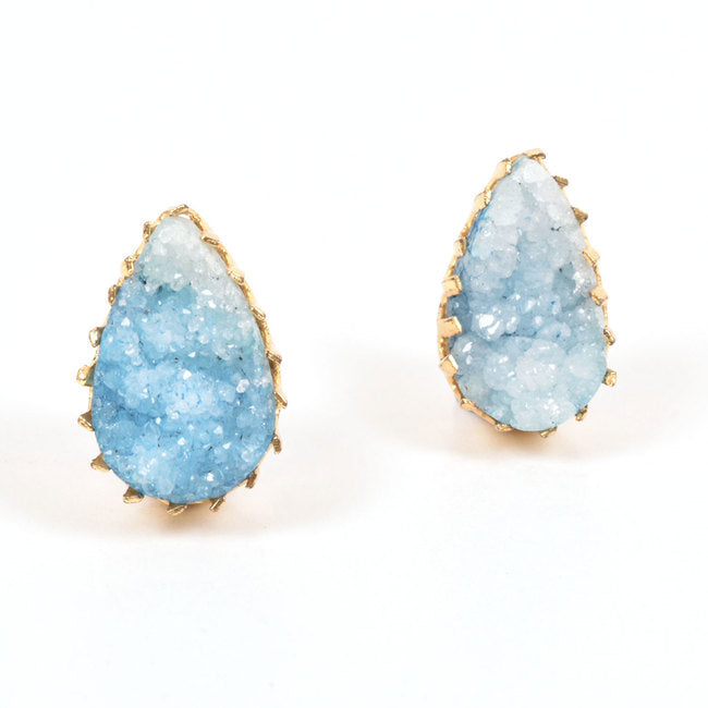 Handcrafted Alloy Metal and Druzy Earrings 10021845