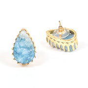 Handcrafted Alloy Metal and Druzy Earrings 10021845