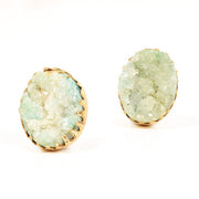 Handcrafted Alloy Metal and Druzy Earrings 10021846