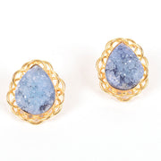 Handcrafted Alloy Metal and Druzy Earrings 10021855