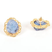 Handcrafted Alloy Metal and Druzy Earrings 10021855