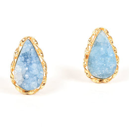 Handcrafted Alloy Metal and Druzy Earrings 10021857