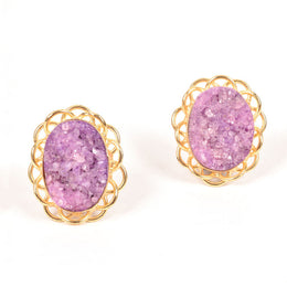 Handcrafted Alloy Metal and Druzy Earrings 10021858