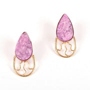 Handcrafted Alloy Metal and Druzy Earrings 10021859