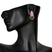 Handcrafted Alloy Metal and Druzy Earrings 10021859