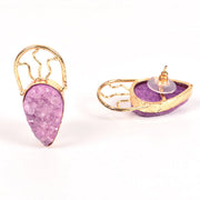 Handcrafted Alloy Metal and Druzy Earrings 10021859