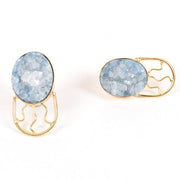 Handcrafted Alloy Metal and Druzy Earrings 10021860