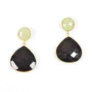 Handcrafted Alloy Metal and Cutstone Earrings 10023717