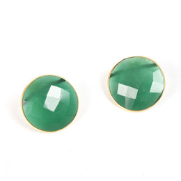 Handcrafted Alloy Metal and Cutstone Earrings 10023718