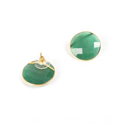 Handcrafted Alloy Metal and Cutstone Earrings 10023718