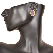 Handcrafted Alloy Metal and Druzy Earrings 10023720