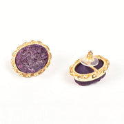 Handcrafted Alloy Metal and Druzy Earrings 10023720