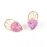Handcrafted Alloy Metal and Druzy Earrings 10023722