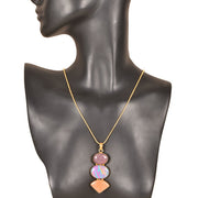 Handcrafted Alloy Metal and Cutstone Necklace 10024727